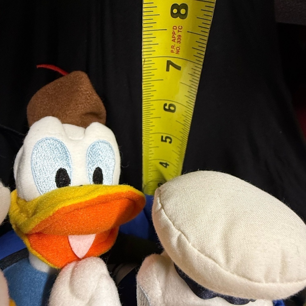 Vintage Disney Donald Duck Plush Set Huey Dewey Louise Disney Park Blue Hat Boat - Picture 12 of 15
